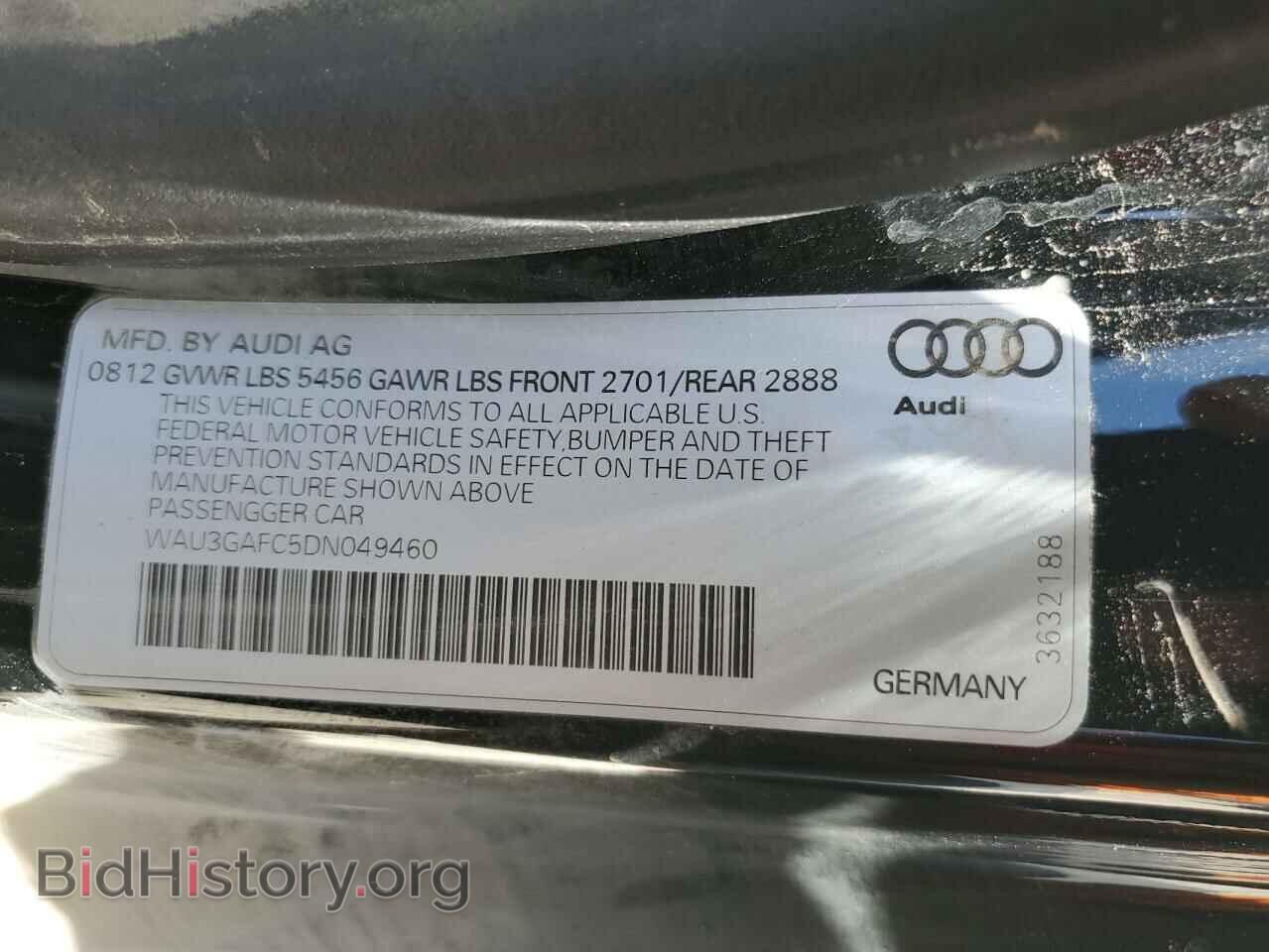 2013 AUDI A7 - VIN: WAU3GAFC5DN049460 - Фото 12