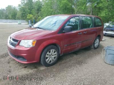 2014 Dodge CARAVAN SE, red — VIN 2C4RDGBG2ER345042, Copart