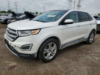 2015 Ford EDGE Titanium, white — VIN 2FMTK3K98FBB32883, Copart