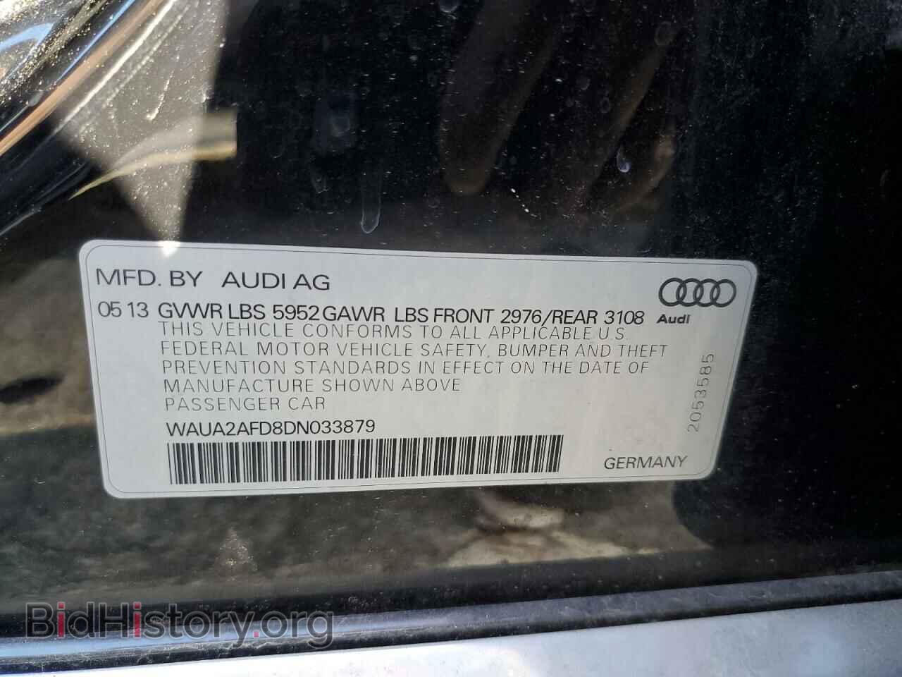 2013 AUDI A8 - VIN: WAUA2AFD8DN033879 - Фото 10
