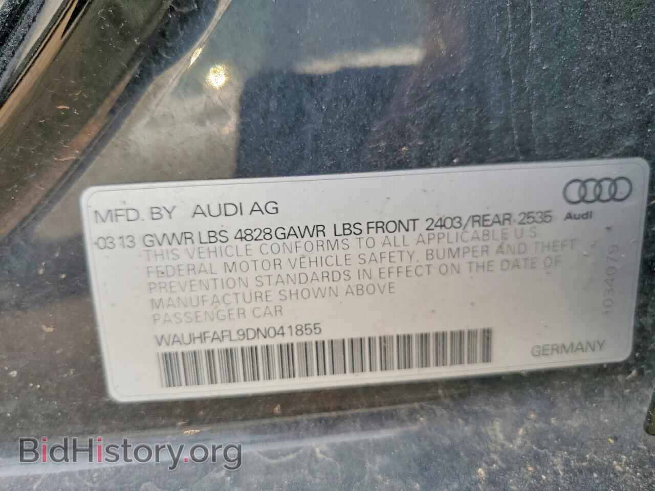 2013 AUDI A4 - VIN: WAUHFAFL9DN041855 - Photo 12