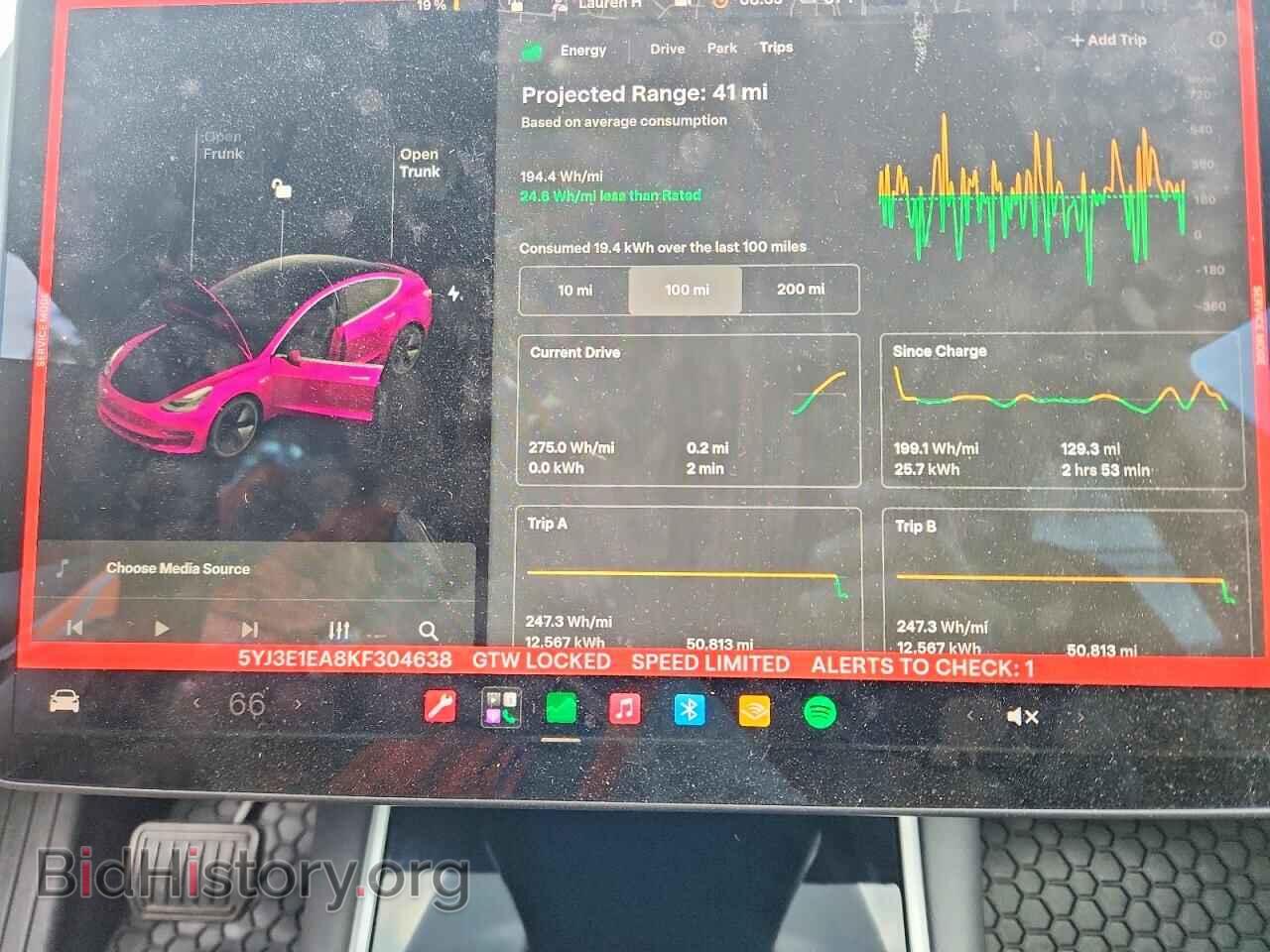 2019 TESLA MODEL 3 - VIN: 5YJ3E1EA8KF304638 - Фото 9