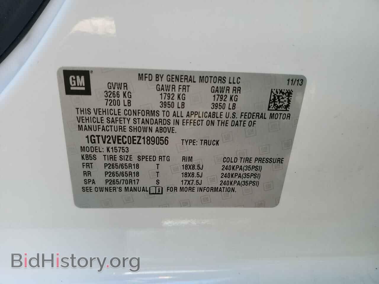 2014 GMC SIERRA - VIN: 1GTV2VEC0EZ189056 - Фото 10