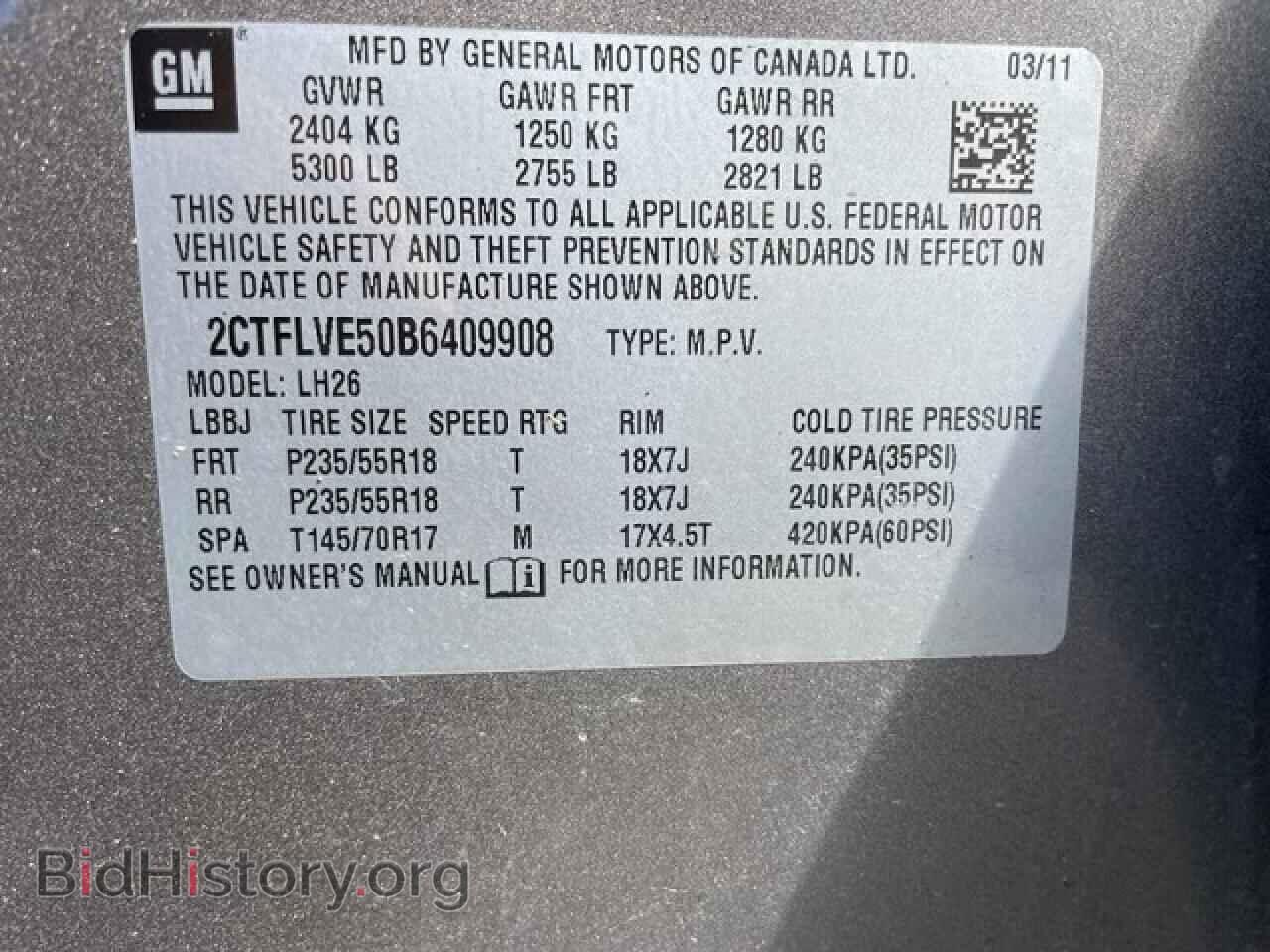 2011 GMC TERRAIN - VIN: 2CTFLVE50B6409908 - Photo 13