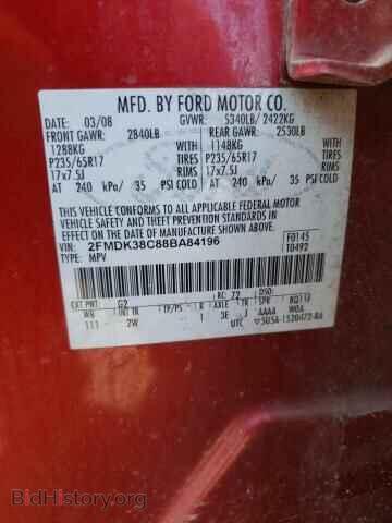 2008 FORD EDGE - VIN: 2FMDK38C88BA84196 - Фото 10