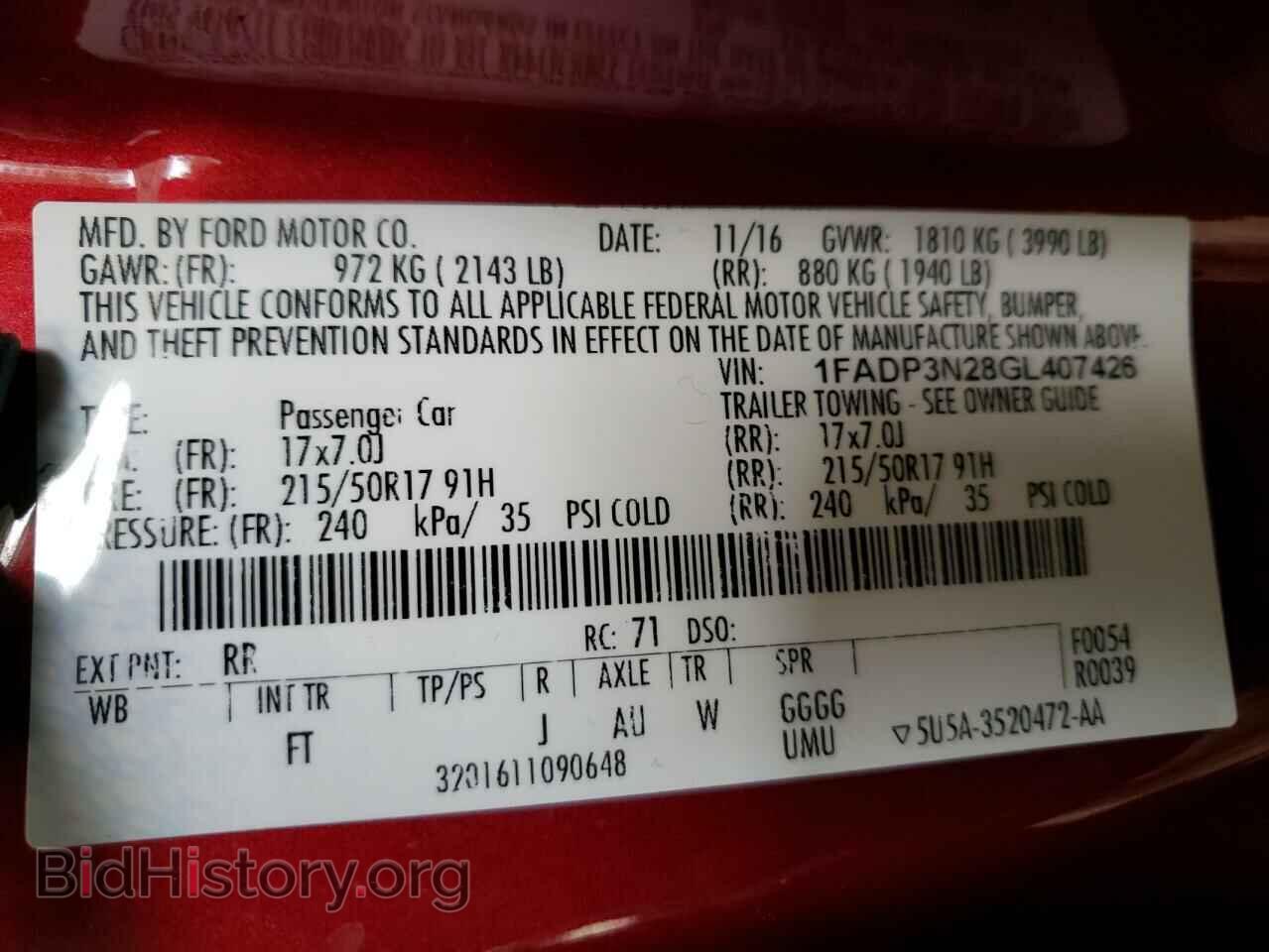 2016 FORD FOCUS - VIN: 1FADP3N28GL407426 - Photo 10