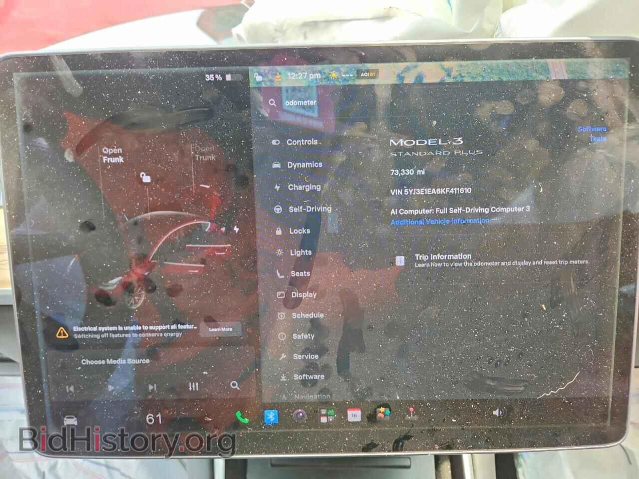 2019 TESLA MODEL 3 - VIN: 5YJ3E1EA6KF411610 - Фото 9