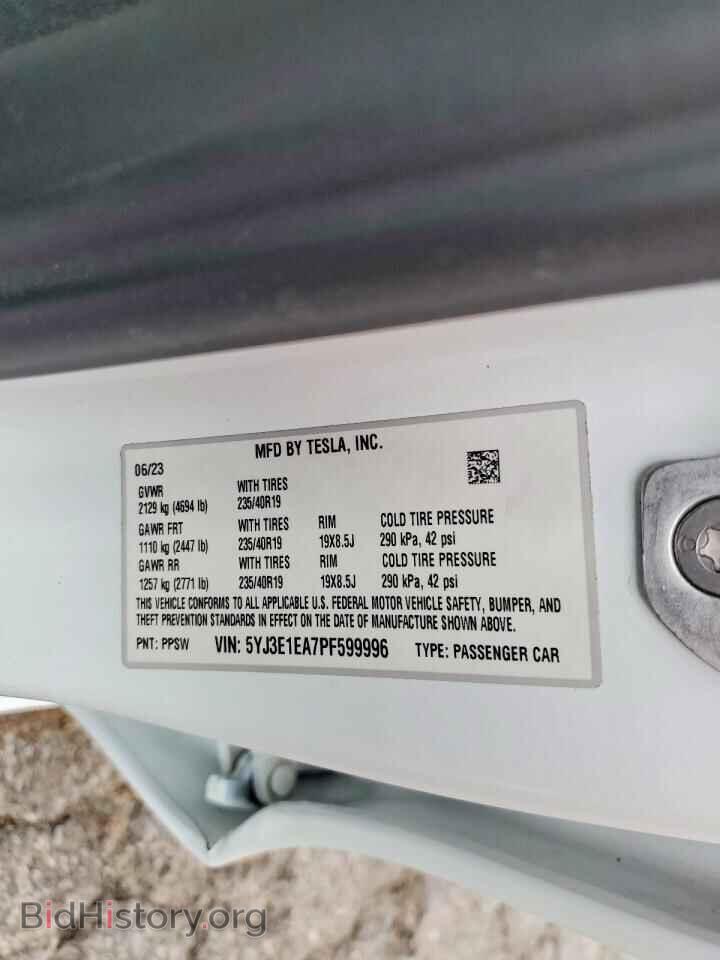 2023 TESLA MODEL 3 - VIN: 5YJ3E1EA7PF599996 - Фото 12