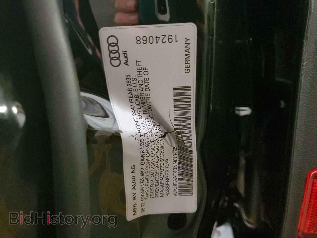 2022 AUDI A4 - VIN: WAUEAAF43NN013495 - Фото 10
