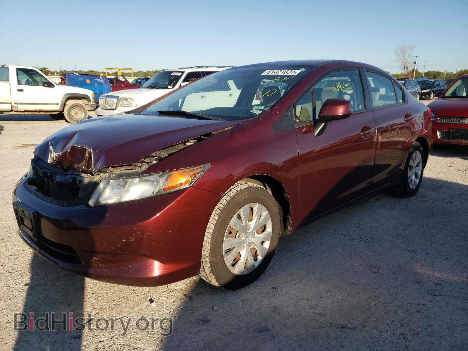 2012 HONDA CIVIC - VIN: 2HGFB2F59CH583012 - Фото 2