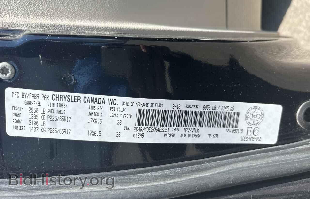 2010 DODGE CARAVAN - VIN: 2D4RN4DE2AR465251 - Photo 10