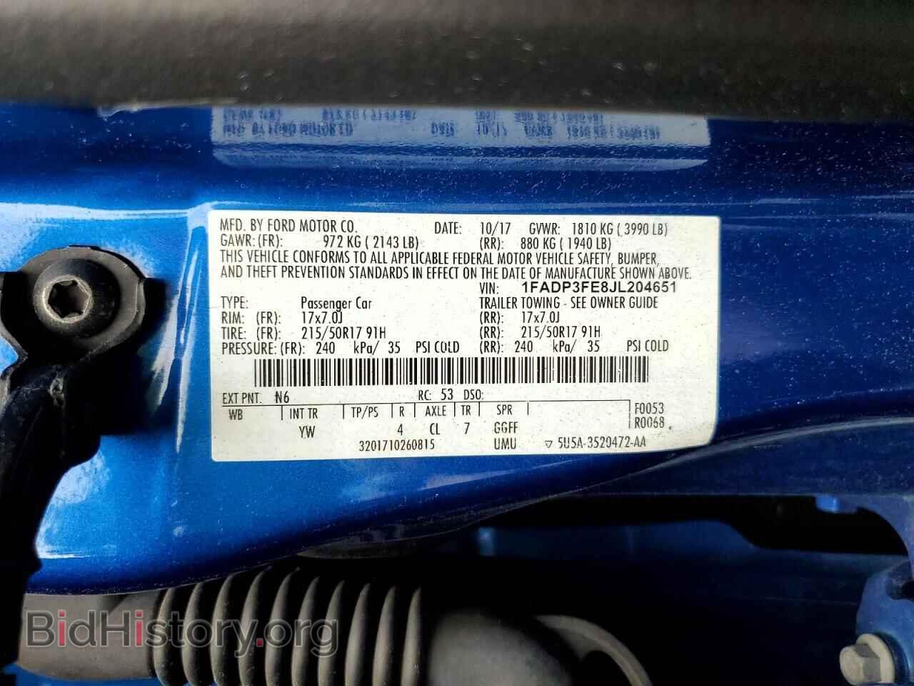 2018 FORD FOCUS - VIN: 1FADP3FE8JL204651 - Photo 12