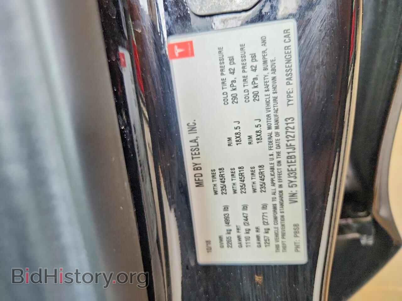 2018 TESLA MODEL 3 - VIN: 5YJ3E1EB1JF127213 - Photo 13