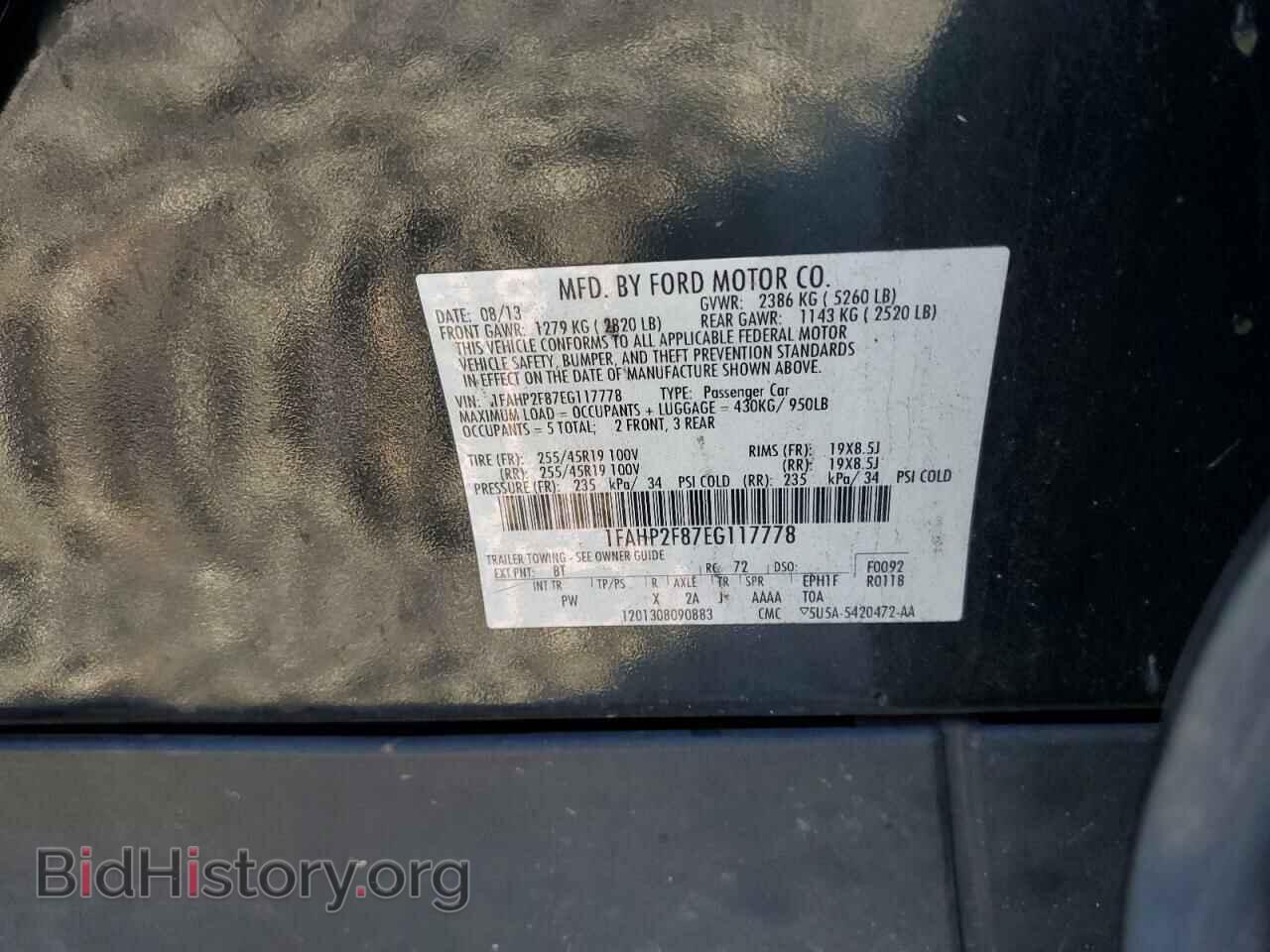 2014 FORD TAURUS - VIN: 1FAHP2F87EG117778 - Photo 10
