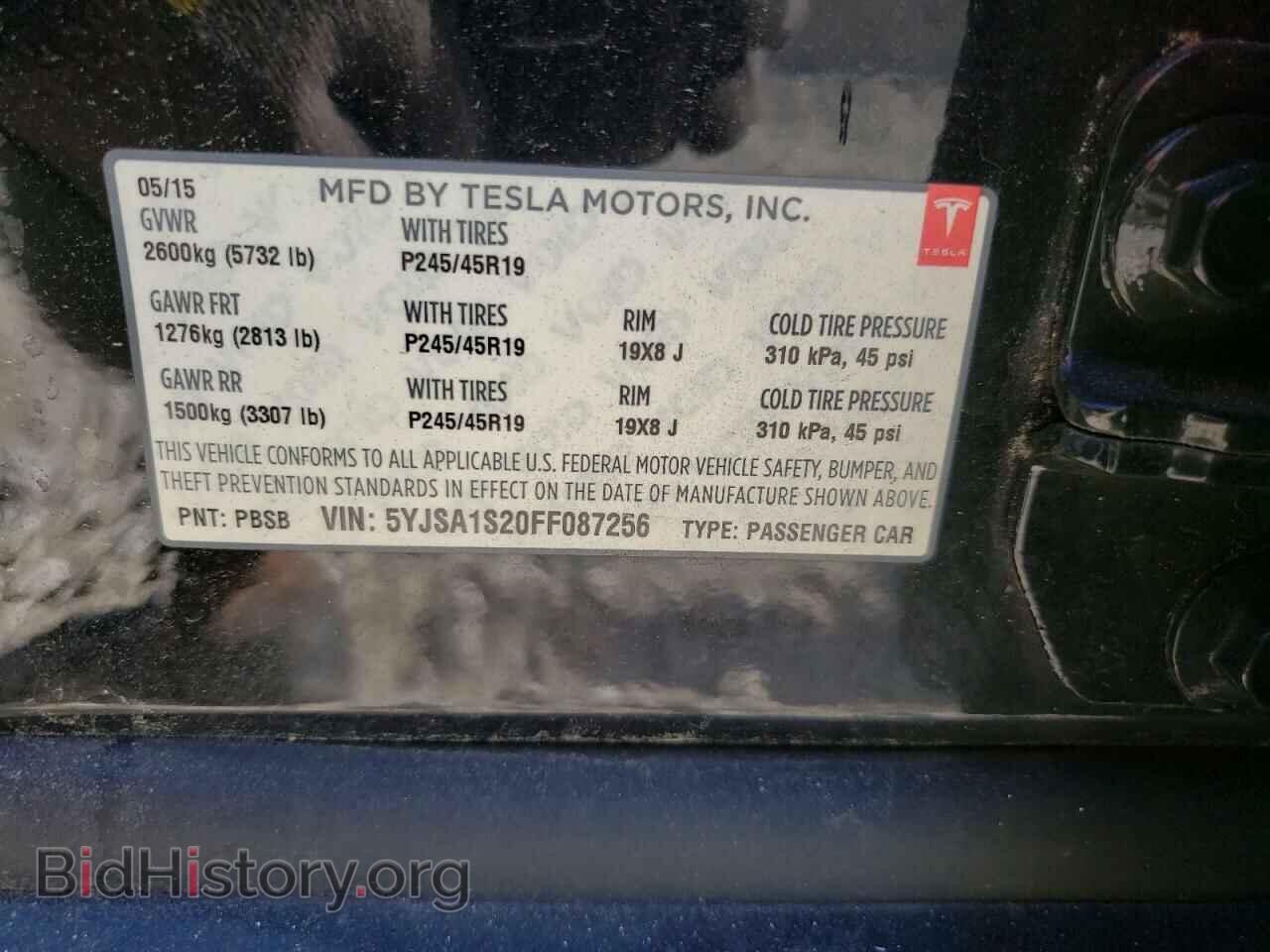 2015 TESLA MODEL S - VIN: 5YJSA1S20FF087256 - Photo 13