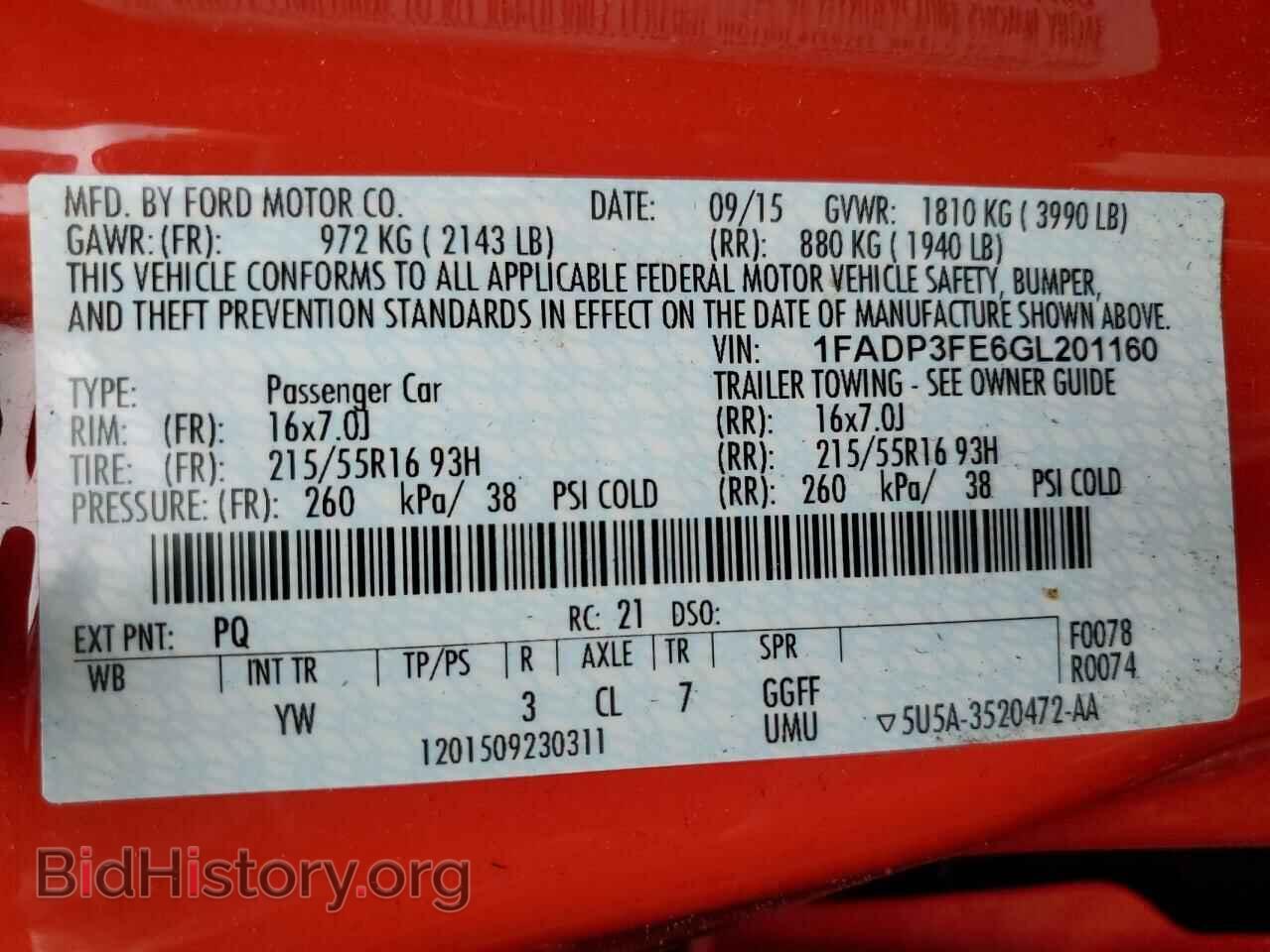 2016 FORD FOCUS - VIN: 1FADP3FE6GL201160 - Фото 12