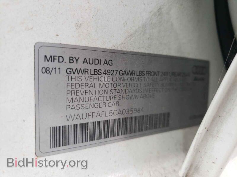 2012 Audi A4 (VIN WAUFFAFL5CA035984) — photo 10 of 10
