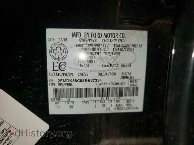 2008 FORD EDGE - VIN: 2FMDK38C88BB37334 - Фото 10
