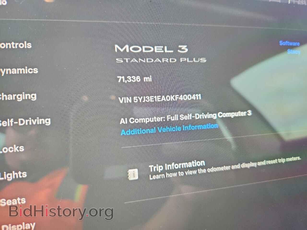 2019 TESLA MODEL 3 - VIN: 5YJ3E1EA0KF400411 - Photo 9