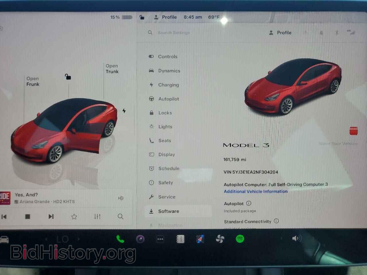 2022 TESLA MODEL 3 - VIN: 5YJ3E1EA2NF304204 - Фото 9