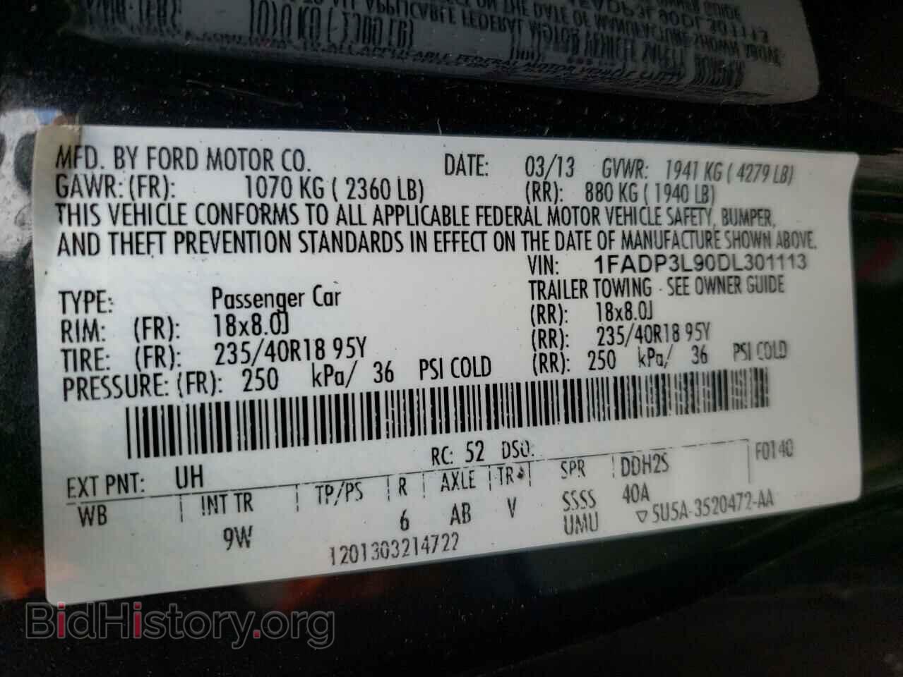 2013 FORD FOCUS - VIN: 1FADP3L90DL301113 - Photo 10