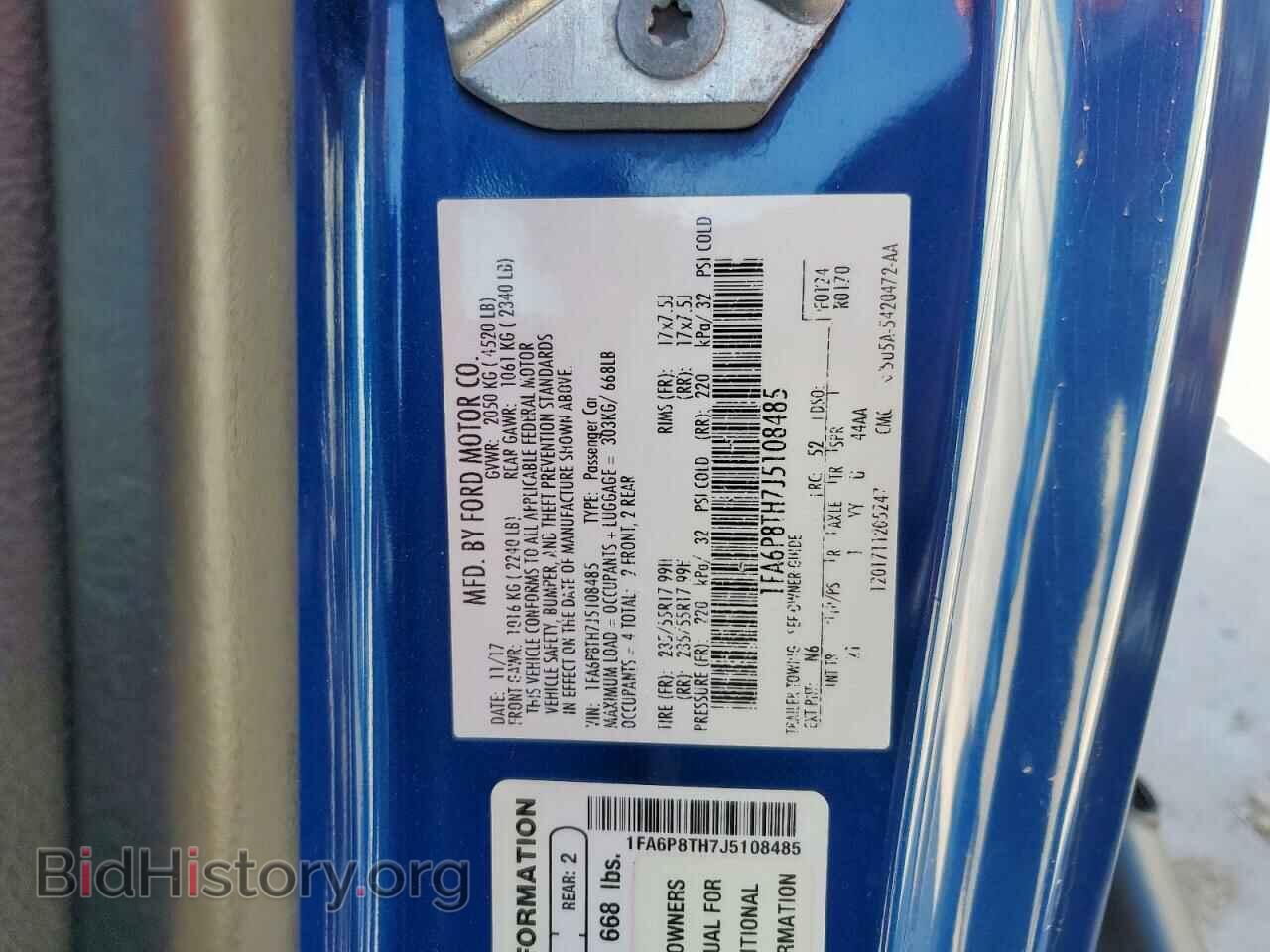 2018 FORD ALL Models - VIN: 1FA6P8TH7J5108485 - Photo 13