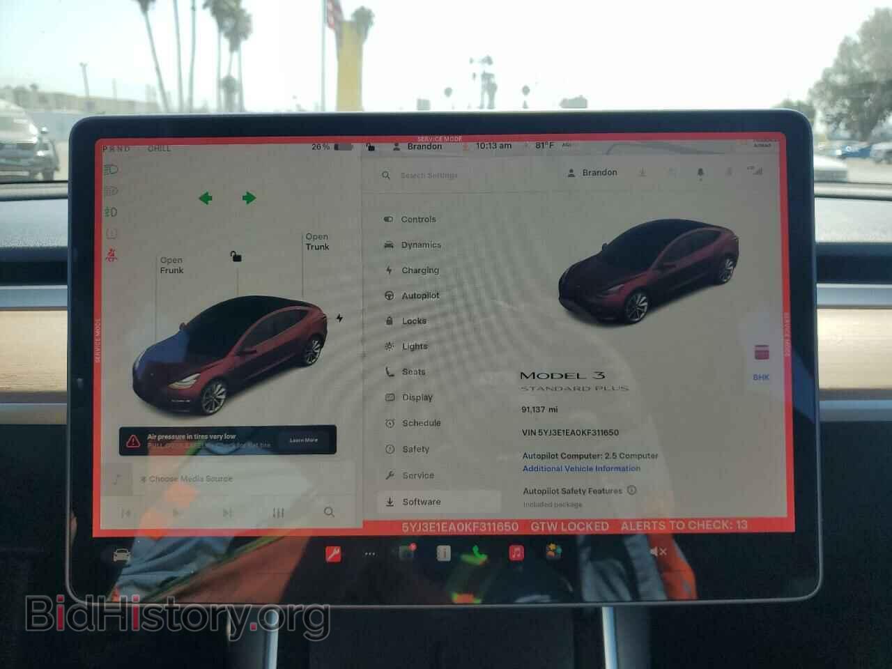 2019 TESLA MODEL 3 - VIN: 5YJ3E1EA0KF311650 - Photo 9