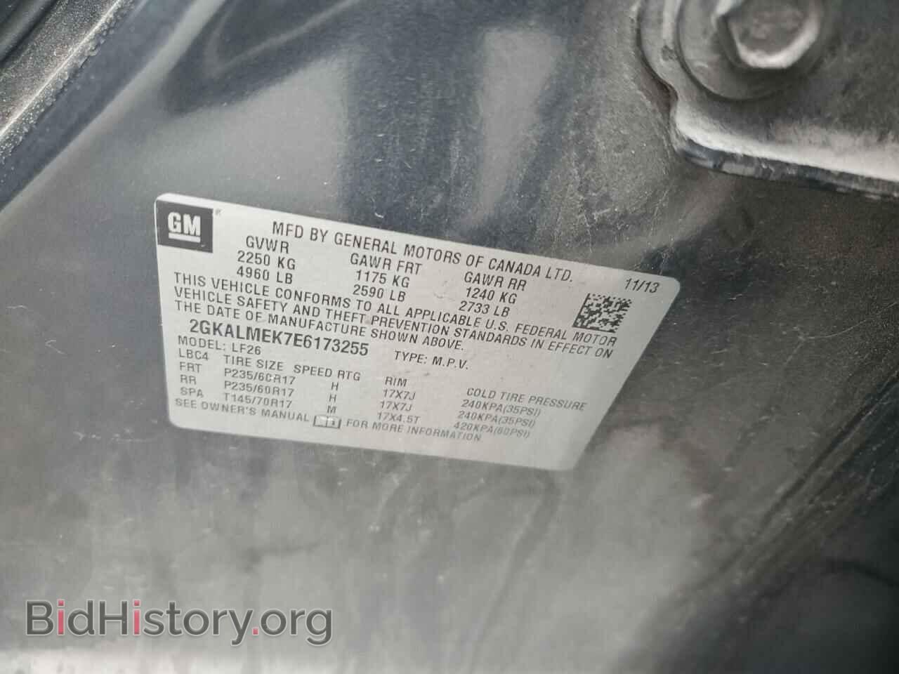 2014 GMC TERRAIN - VIN: 2GKALMEK7E6173255 - Фото 10