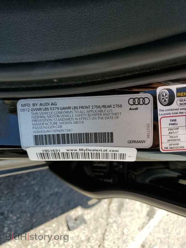 2013 AUDI A6 - VIN: WAUGGAFC5DN057561 - Фото 13