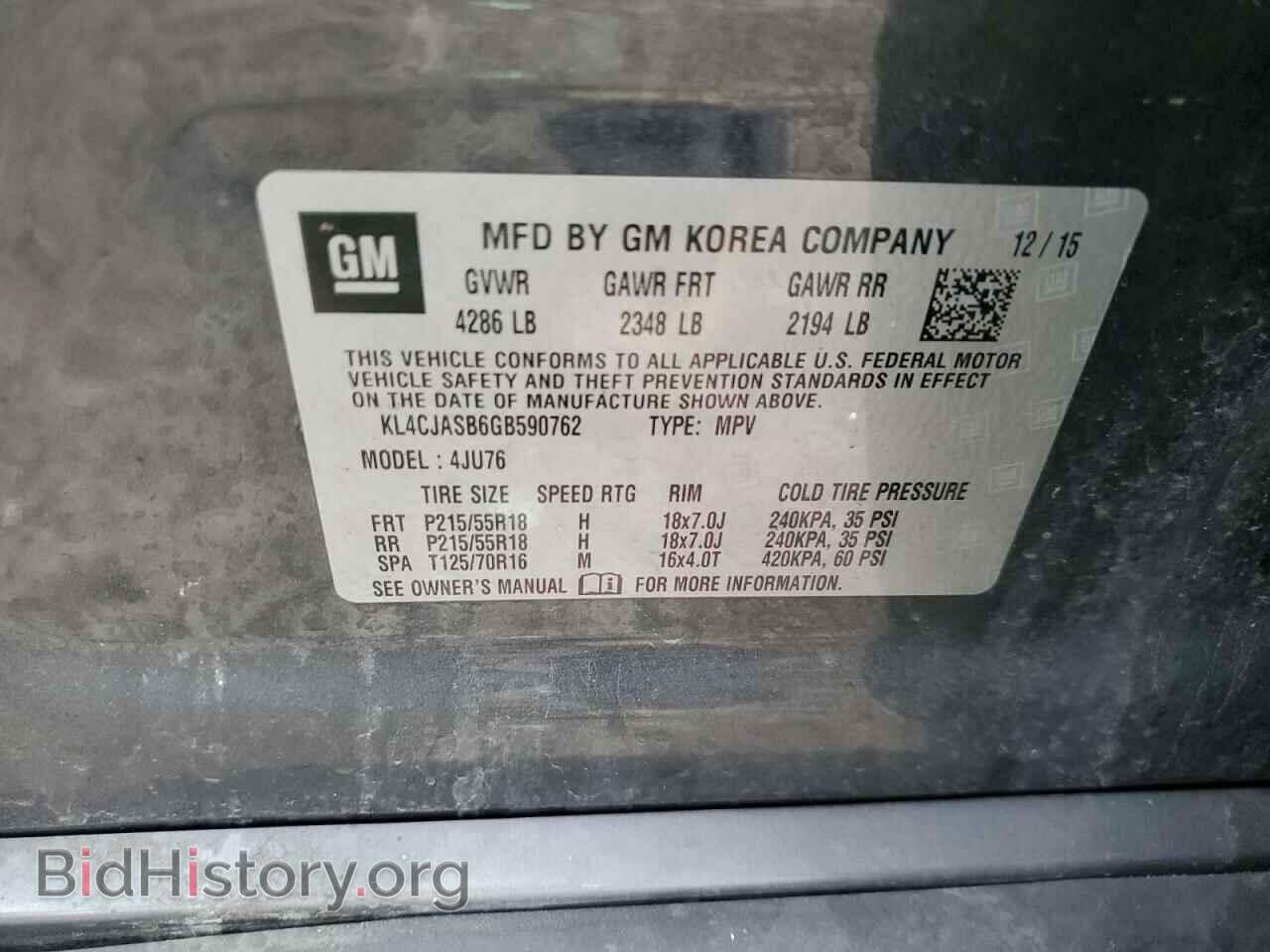 2016 BUICK ENCORE - VIN: KL4CJASB6GB590762 - Photo 13
