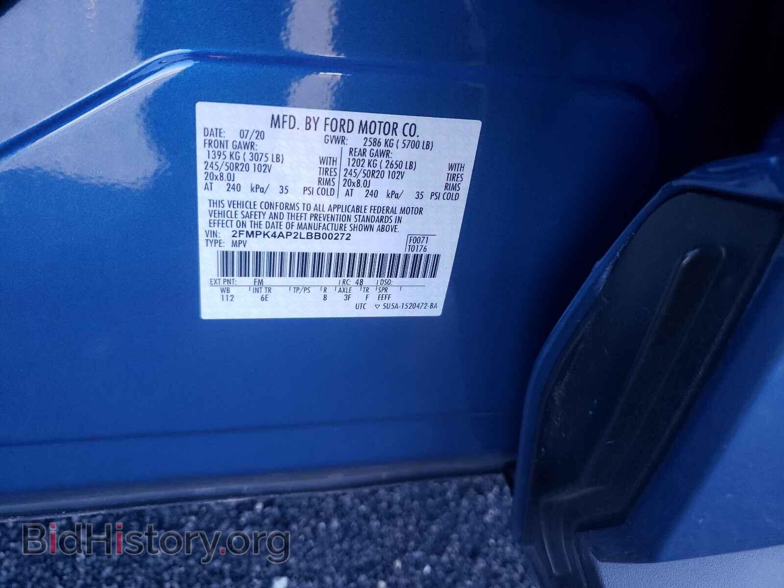 2020 FORD EDGE - VIN: 2FMPK4AP2LBB00272 - Photo 10