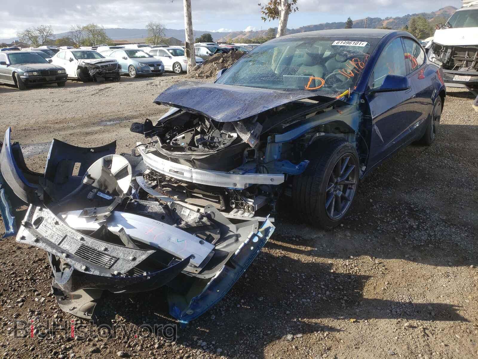 2021 TESLA MODEL 3 - VIN: 5YJ3E1EA4MF877510 - Фото 2