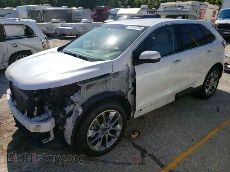 2015 Ford EDGE Titanium (VIN 2FMTK4K80FBB68497) — photo 1 of 14, Copart, damage: front end