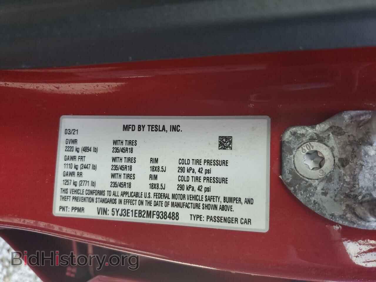 2021 TESLA MODEL 3 - VIN: 5YJ3E1EB2MF938488 - Photo 10