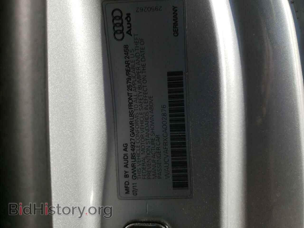 2012 AUDI S5/RS5 - VIN: WAUCVAFRXCA002876 - Фото 10