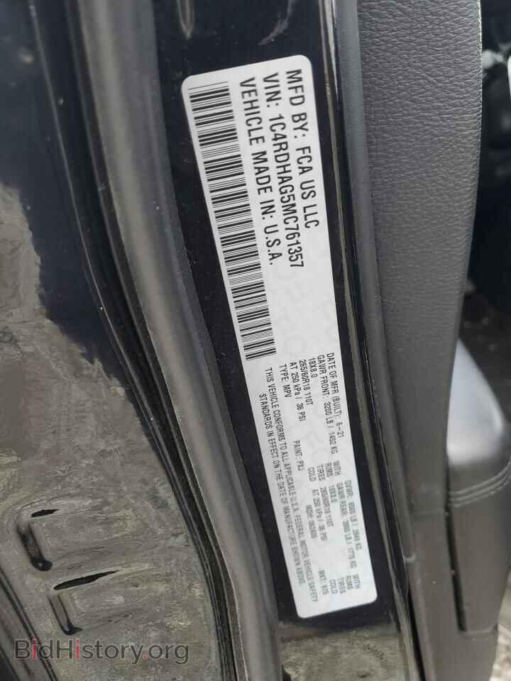 2021 DODGE DURANGO - VIN: 1C4RDHAG5MC761357 - Photo 13