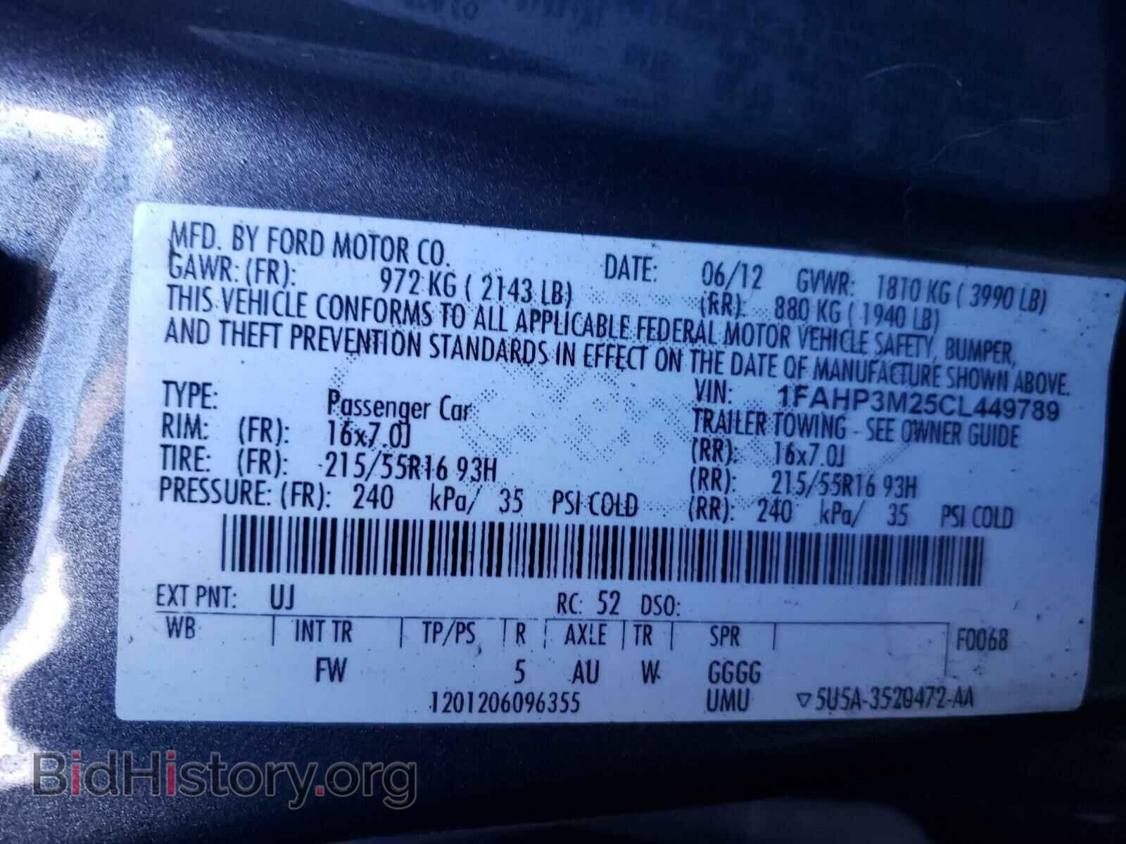 2012 FORD FOCUS - VIN: 1FAHP3M25CL449789 - Photo 10