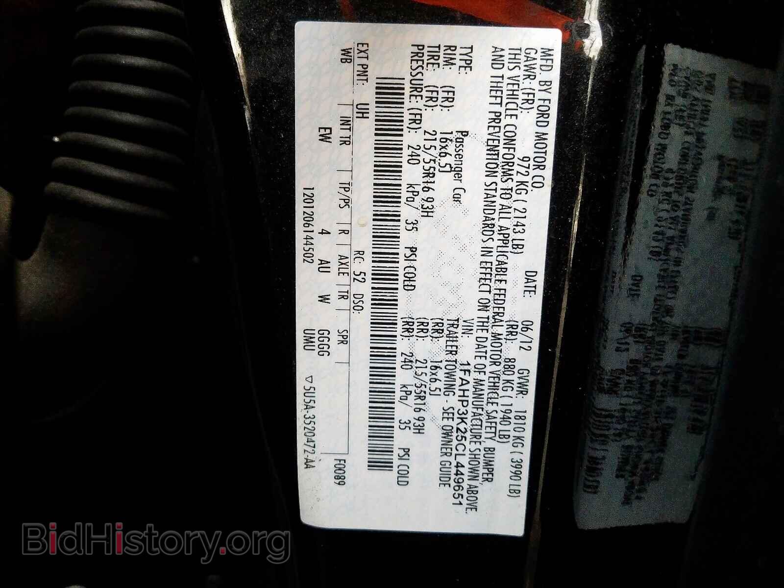 2012 FORD FOCUS SE - VIN: 1FAHP3K25CL449651 - Photo 10