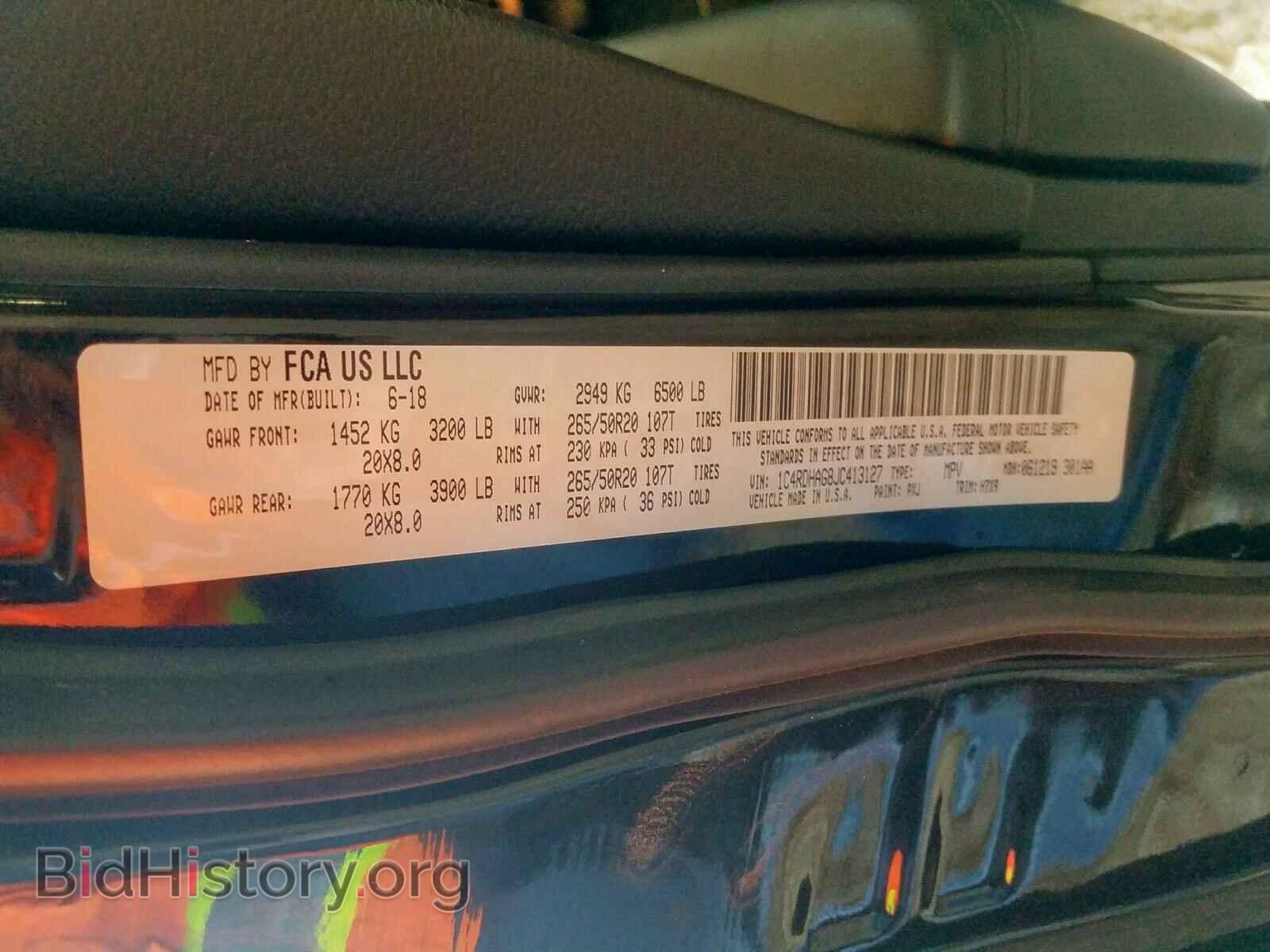 2018 DODGE DURANGO - VIN: 1C4RDHAG8JC413127 - Photo 10