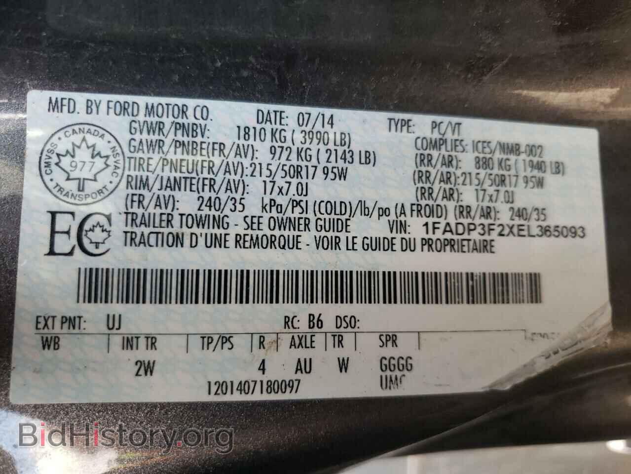 2014 FORD FOCUS - VIN: 1FADP3F2XEL365093 - Photo 10