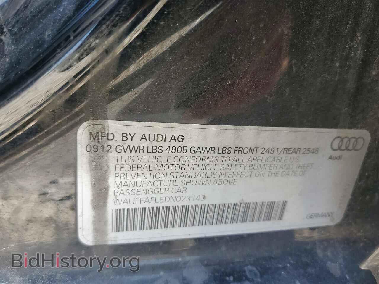 2013 AUDI A4 - VIN: WAUFFAFL6DN023143 - Photo 12