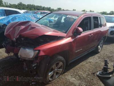 2014 Jeep COMPASS Latitude, темно-бордовый — VIN 1C4NJCEB5ED707996, Copart