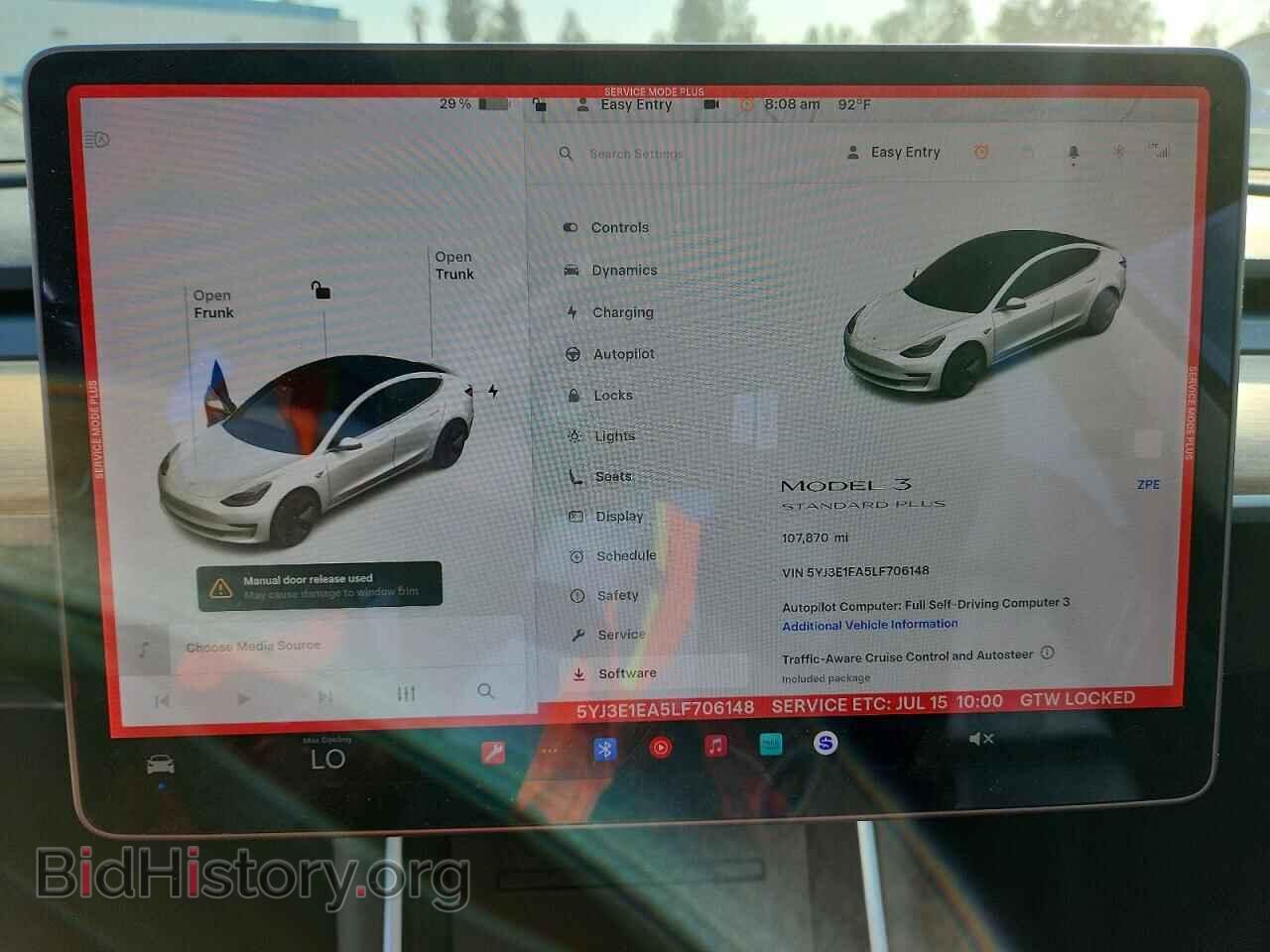 2020 TESLA MODEL 3 - VIN: 5YJ3E1EA5LF706148 - Фото 9