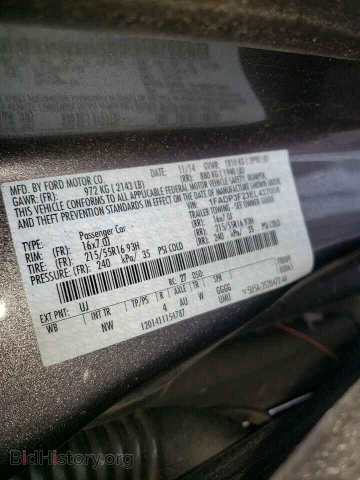 2014 FORD FOCUS - VIN: 1FADP3F23EL437008 - Photo 10