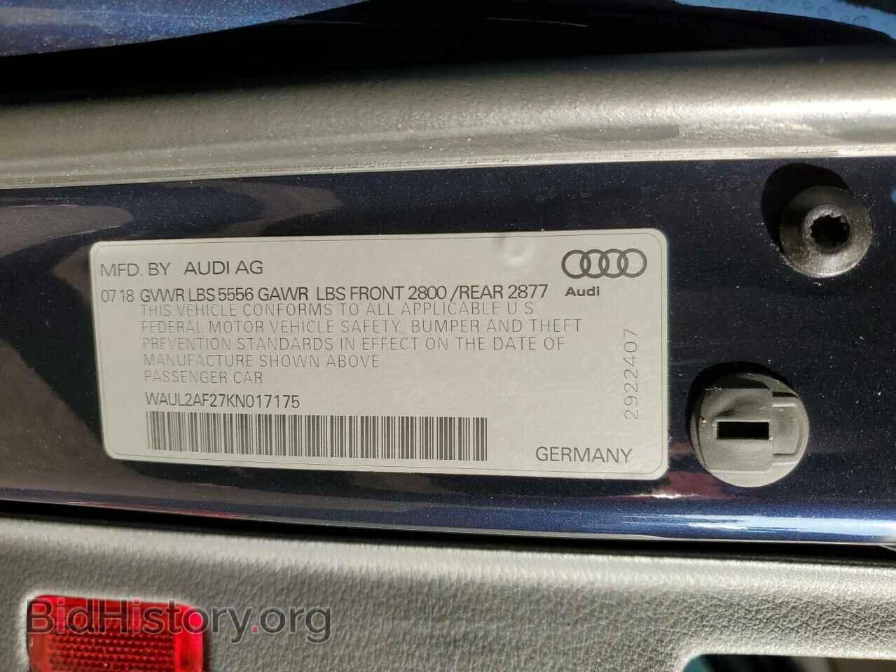 2019 AUDI A6 - VIN: WAUL2AF27KN017175 - Фото 12