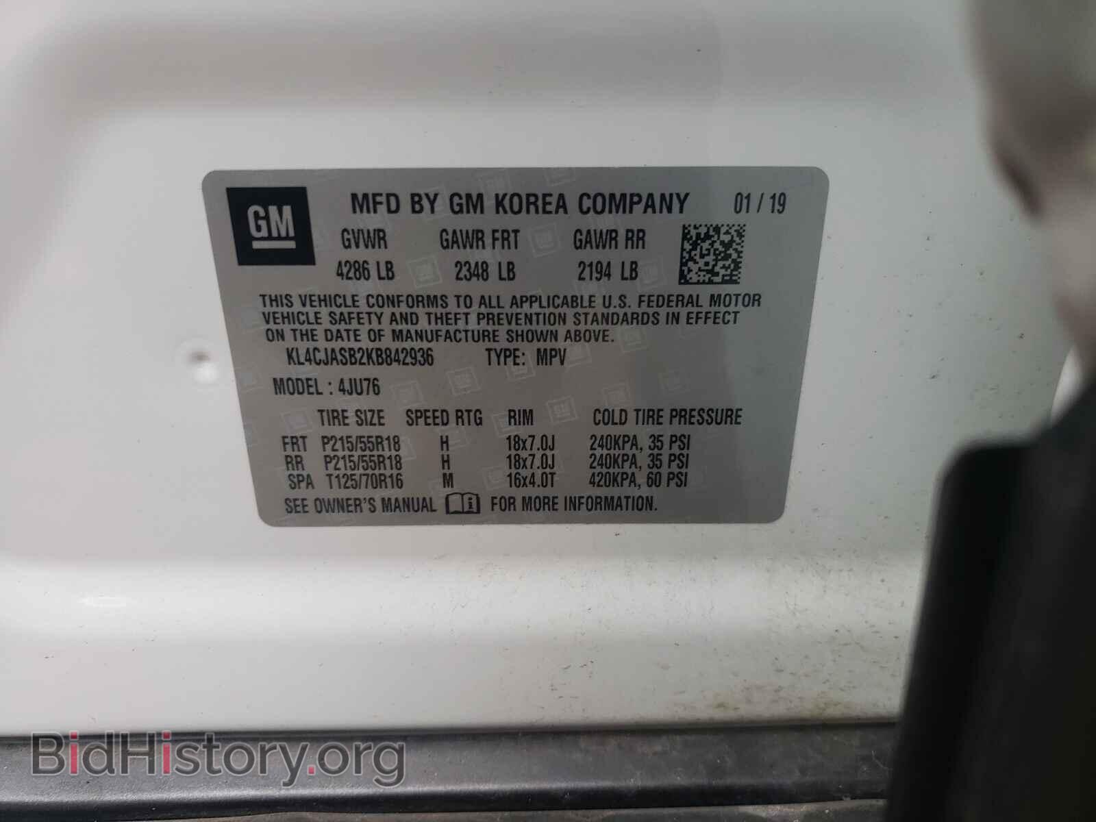 2019 BUICK ENCORE - VIN: KL4CJASB2KB842936 - Photo 10