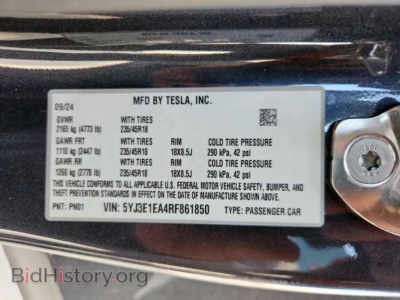 2024 TESLA MODEL 3 - VIN: 5YJ3E1EA4RF861850 - Photo 12