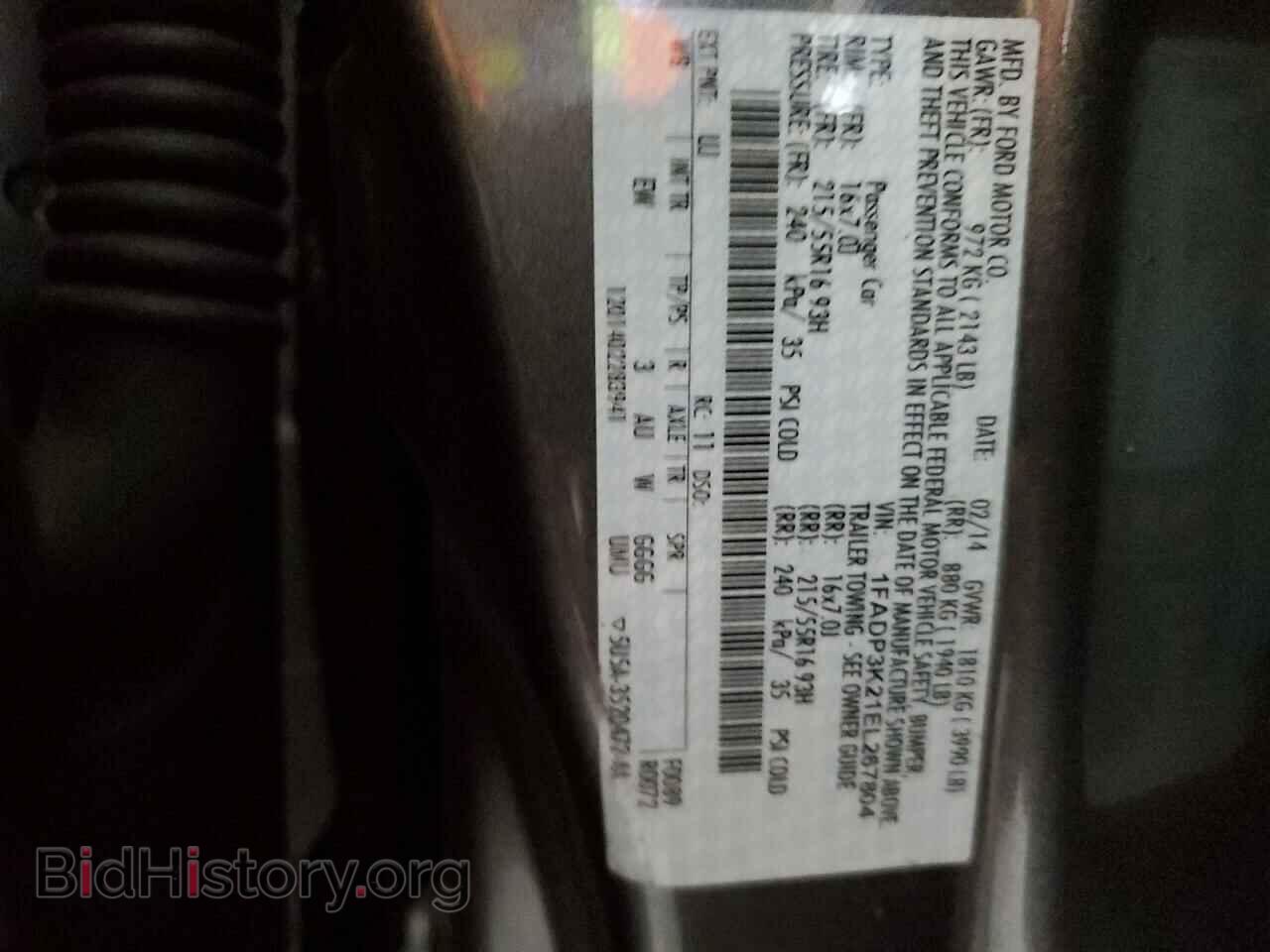 2014 FORD FOCUS - VIN: 1FADP3K21EL267804 - Photo 10