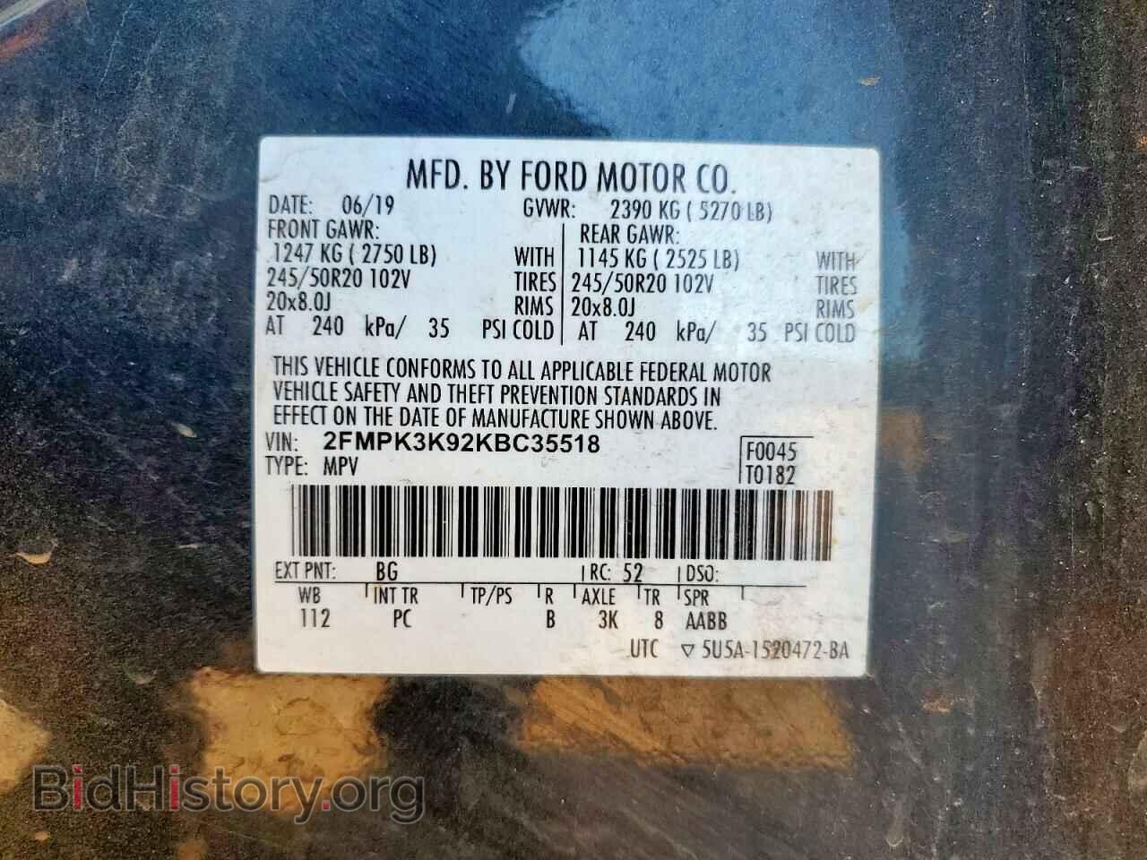 2019 FORD EDGE - VIN: 2FMPK3K92KBC35518 - Photo 13
