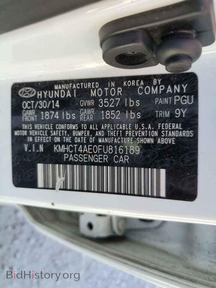 2015 HYUNDAI ACCENT - VIN: KMHCT4AE0FU816189 - Фото 10